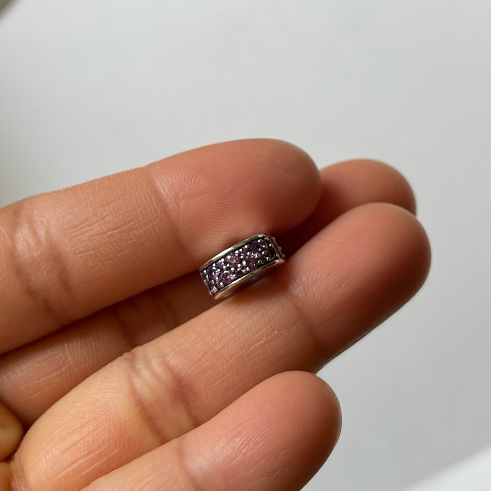 Authentic Pandora Slider Tennis Bracelet w/ 3 Pandora Charms EUC - Picture 8 of 16